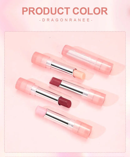 Bálsamo labial de cambio de color de gelatina con cambio de temperatura, hidratante, difícil de desvanecer, lindo lápiz labial color rosa, cuidado de los labios, 1 pieza