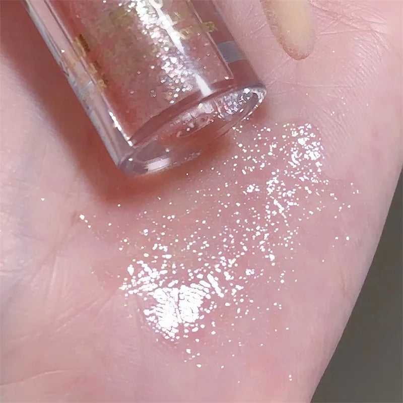 Brillo de Labios con Purpurina Diamante a Prueba de Agua 5 Colores Brillo de Labios Líquido con Purpurina Centelleante Brillo de Labios con Perla Diamante Maquillaje de Labios Sexy