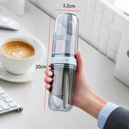 Estuche protector portátil para pasta de dientes y cepillo de dientes, caja de almacenamiento para viajes y camping, protege el cepillo de dientes y la pasta de dientes de la suciedad y los daños