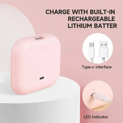 Espejo compacto con luces, aumento 1X/2X, plegable portátil de mano, pequeño espejo de bolsillo LED para maquillaje de viaje, para regalo, bolso