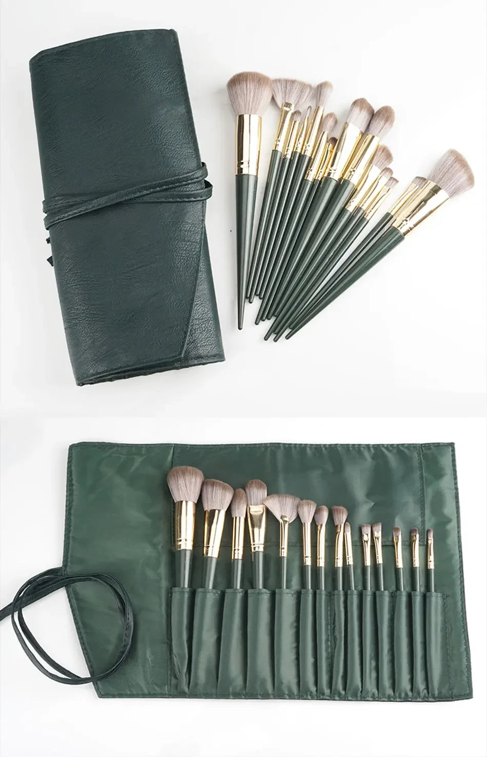 14 piezas de brochas de maquillaje suaves y esponjosas, herramientas cosméticas, polvo, sombra de ojos, base, rubor, para difuminar, brocha de belleza para maquillaje