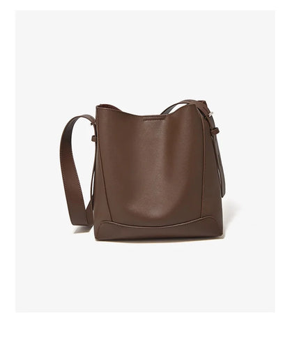 FOXER 2026 New Women's Bucket Bag Split Leather Large Capacity Tote Bag Female Crossbody Bag Commuter Shoulder Bag