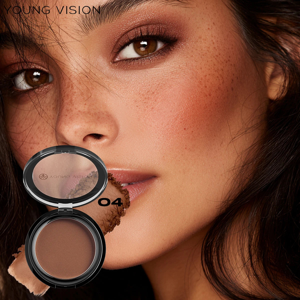 Polvo Bronceador Mate Sedoso para Fijar Maquillaje, Contorno Facial, Larga Duración, Corrector 3D, Paleta de Sombras para Contorno Profundo de Nariz