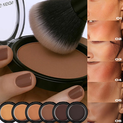 Polvo Bronceador Mate Sedoso para Fijar Maquillaje, Contorno Facial, Larga Duración, Corrector 3D, Paleta de Sombras para Contorno Profundo de Nariz