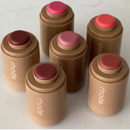 RHODE Barra de Rubor de Bolsillo Brillo Labial y Barra Hidratante para Mejillas Polvo Rouge Natural Rubor Crema Labial Mejillas Color Fácil de Aplicar