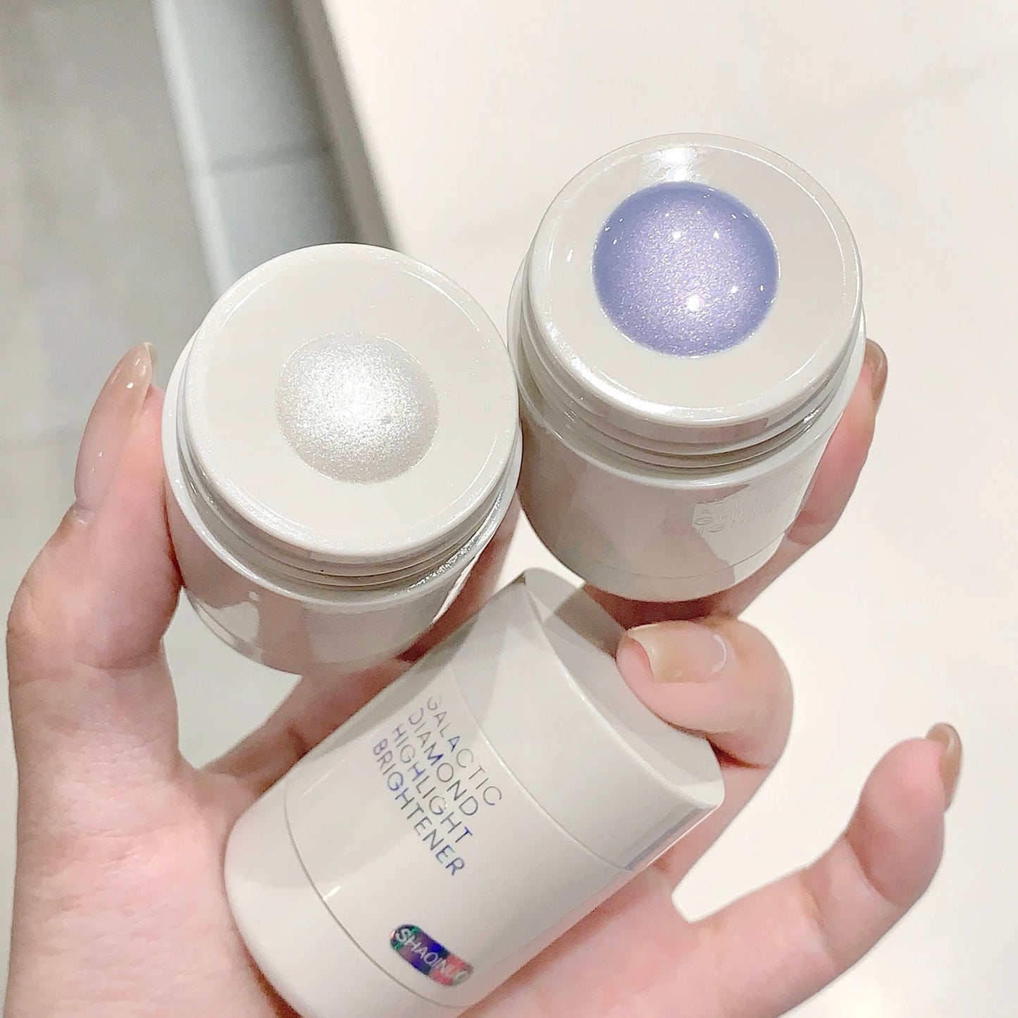 Líquido Iluminador de Diamante Perlado Destacado Brillo Intenso Cuerpo Completo Resplandor Contorno Facial Iluminador de Larga Duración