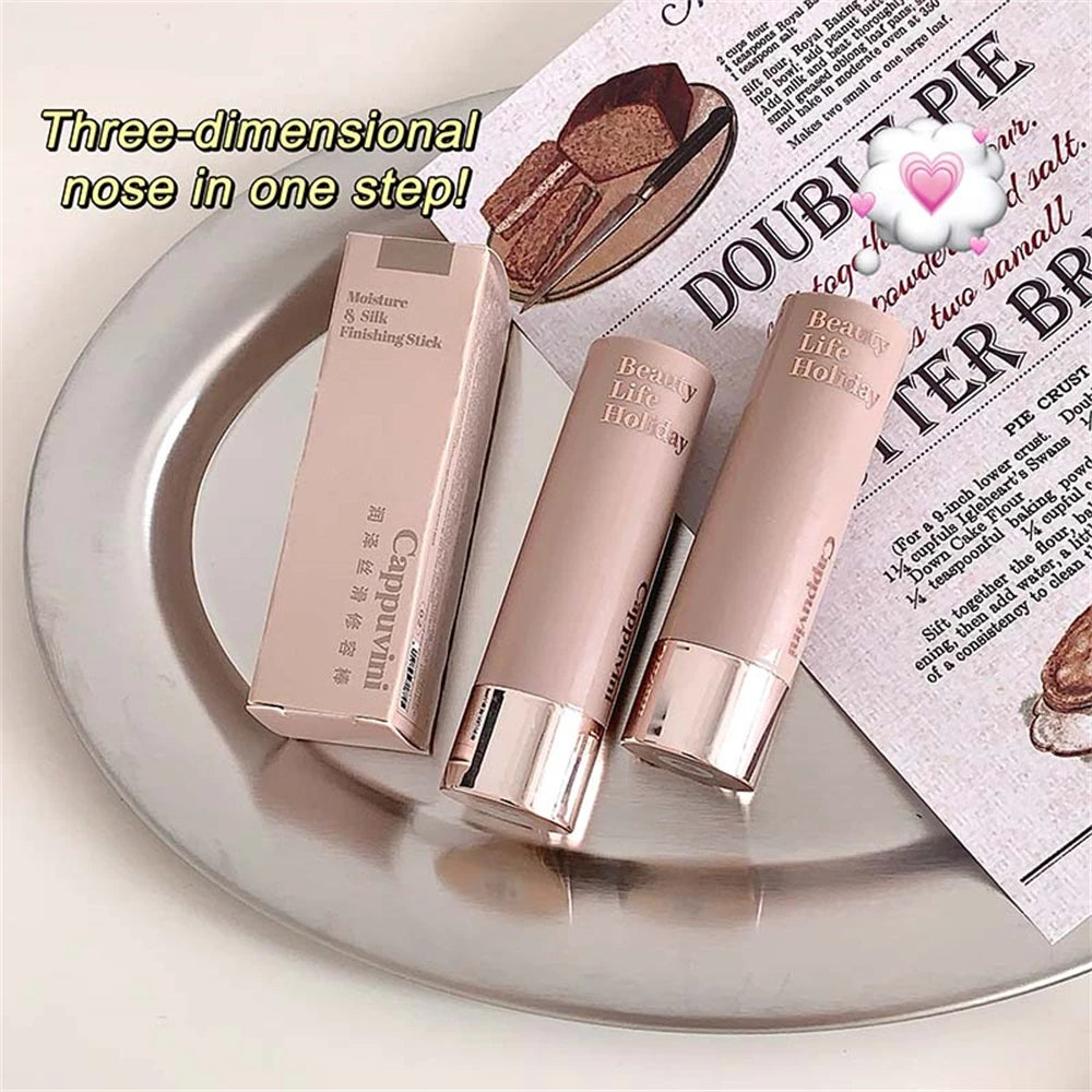 Barras de Contorno de Corrector Mate Hidratante Suave Duradero Sombra 3D de Nariz Resistente al Agua Iluminar el Rostro Destacar Contorno Maquillaje