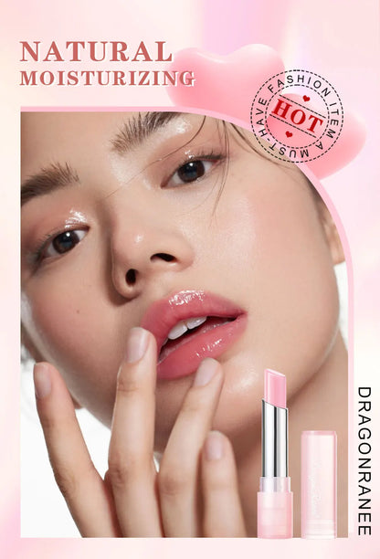 Bálsamo labial de cambio de color de gelatina con cambio de temperatura, hidratante, difícil de desvanecer, lindo lápiz labial color rosa, cuidado de los labios, 1 pieza
