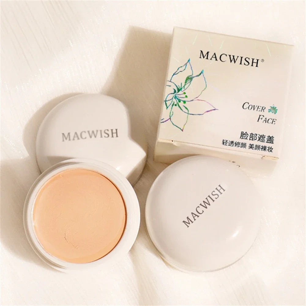 Corrector de Alta Cobertura Cubrir Antiojeras Pecas Base de Maquillaje Duradera a Prueba de Agua BB Cream para el Rostro