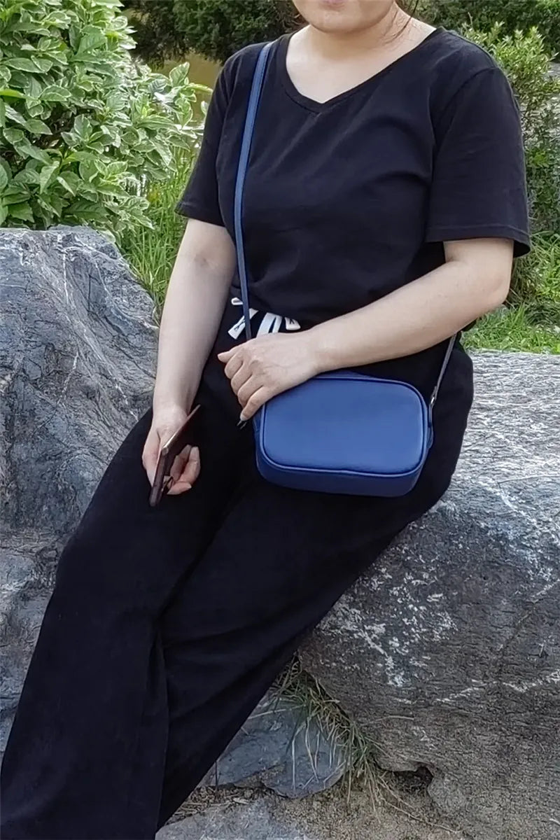 Bolso bandolera portátil para teléfono móvil, monedero cuadrado pequeño para mujer, cartera de almacenamiento, bolso de mano informal para una sola persona