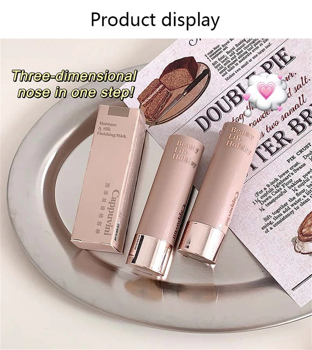 Barras de Contorno de Corrector Mate Hidratante Suave Duradero Sombra 3D de Nariz Resistente al Agua Iluminar el Rostro Destacar Contorno Maquillaje