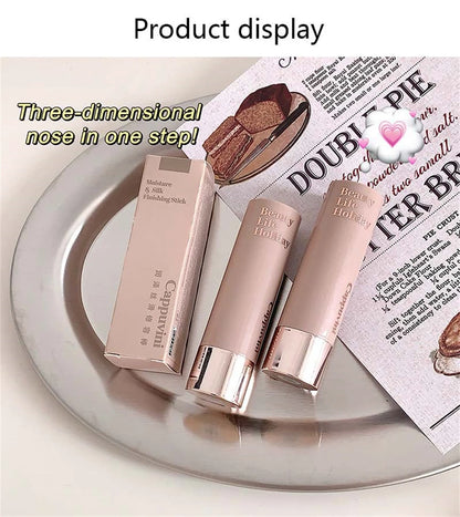 Barras de Contorno de Corrector Mate Hidratante Suave Duradero Sombra 3D de Nariz Resistente al Agua Iluminar el Rostro Destacar Contorno Maquillaje
