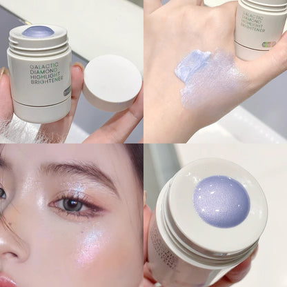 Líquido Iluminador de Diamante Perlado Destacado Brillo Intenso Cuerpo Completo Resplandor Contorno Facial Iluminador de Larga Duración