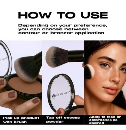 Polvo Bronceador Mate Sedoso para Fijar Maquillaje, Contorno Facial, Larga Duración, Corrector 3D, Paleta de Sombras para Contorno Profundo de Nariz