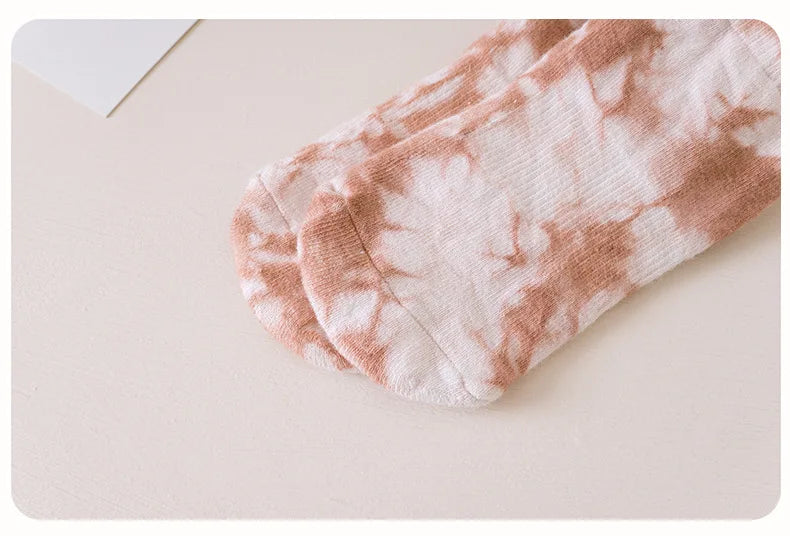 Yoga Socks Women Cotton Tie-dyed Silicone Non-slip Pilates Grip Towel Low-ankle Sock