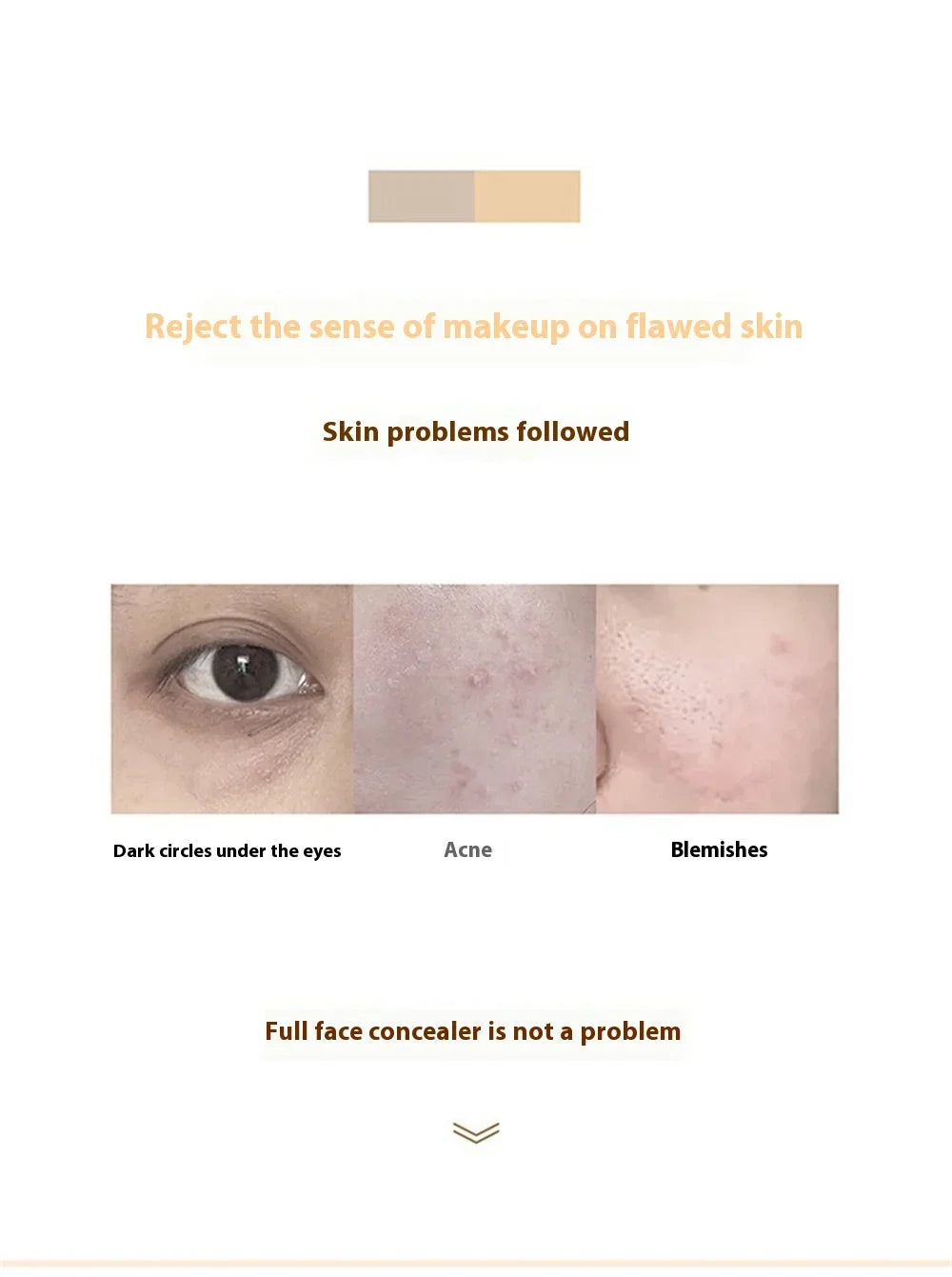 Corrector de Alta Cobertura Cubrir Antiojeras Pecas Base de Maquillaje Duradera a Prueba de Agua BB Cream para el Rostro