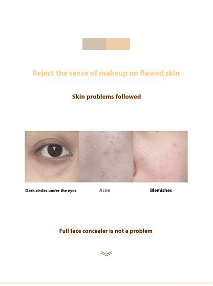 Corrector de Alta Cobertura Cubrir Antiojeras Pecas Base de Maquillaje Duradera a Prueba de Agua BB Cream para el Rostro