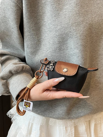 Bolso Monedero Mini de Moda Exquisito de Venta Caliente, Color Sólido Simple, Estilo Coreano, Bolsa de Maquillaje de Almacenamiento para Mujeres,
