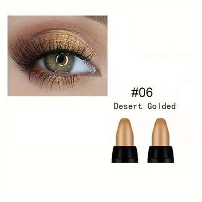 16 colores de delineadores metálicos en lápiz, con colores brillantes, maquillaje resistente al agua y de larga duración para los ojos