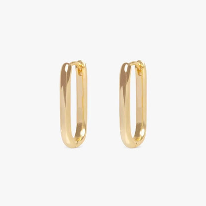2/6 PCS Pendientes Huggies Minimalistas Mariasz de Acero Inoxidable con Recubrimiento PVD Color Oro, Aro Cuadrado para Mujeres y Hombres, Joyería Clásica