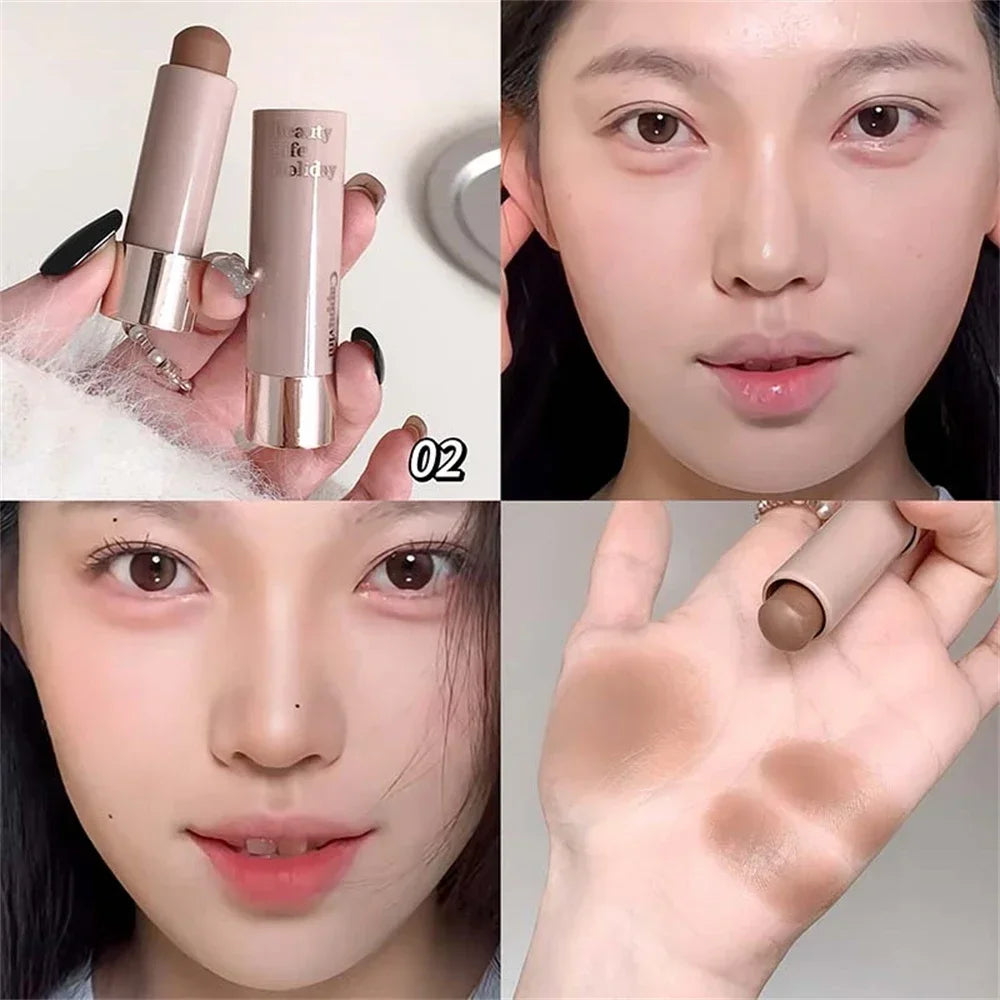 Barras de Contorno de Corrector Mate Hidratante Suave Duradero Sombra 3D de Nariz Resistente al Agua Iluminar el Rostro Destacar Contorno Maquillaje