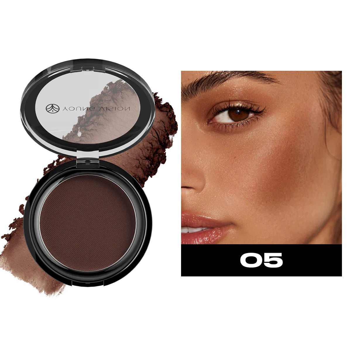 Polvo Bronceador Mate Sedoso para Fijar Maquillaje, Contorno Facial, Larga Duración, Corrector 3D, Paleta de Sombras para Contorno Profundo de Nariz