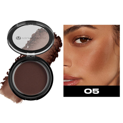 Polvo Bronceador Mate Sedoso para Fijar Maquillaje, Contorno Facial, Larga Duración, Corrector 3D, Paleta de Sombras para Contorno Profundo de Nariz
