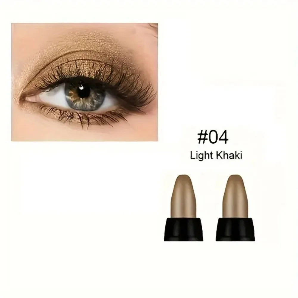 16 colores de delineadores metálicos en lápiz, con colores brillantes, maquillaje resistente al agua y de larga duración para los ojos