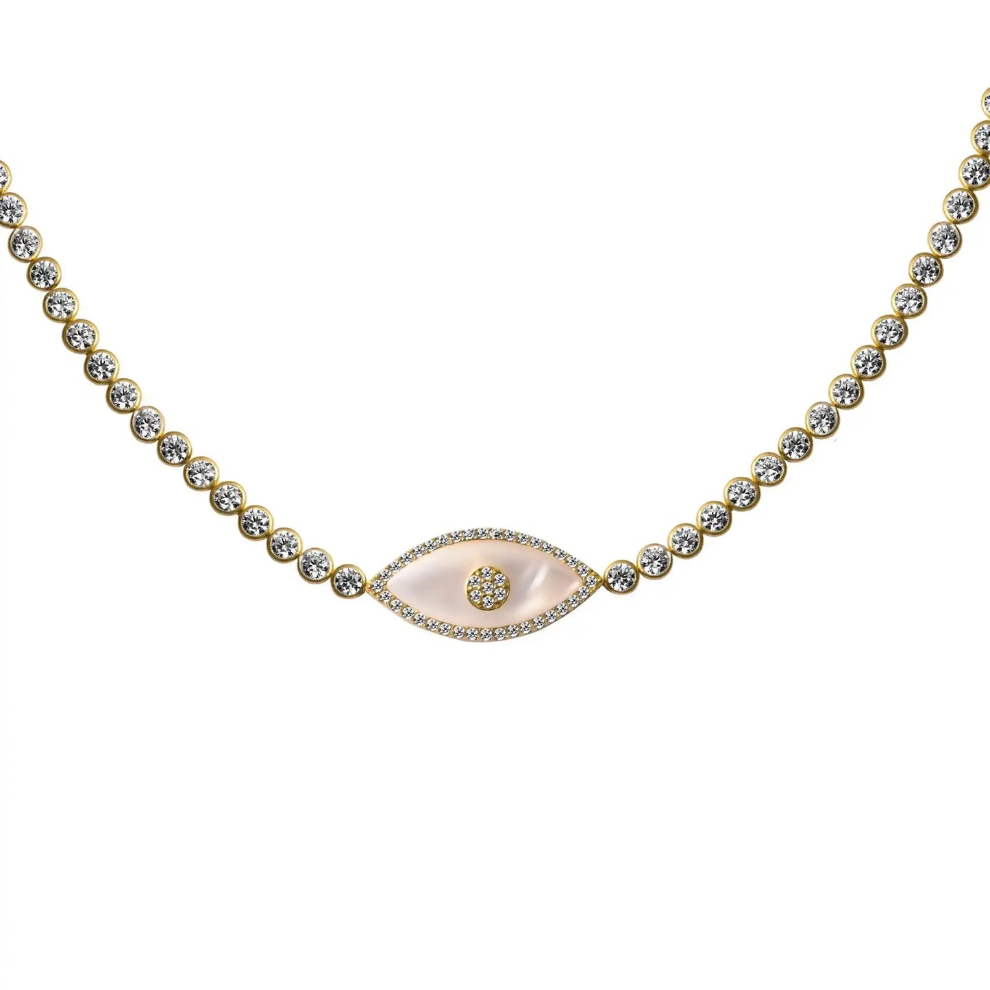Collar Ojo del Diablo de Acero Inoxidable para Mujer, Choker Vintage con Cristal de Ojo Maligno, Joyería Chapada en Oro