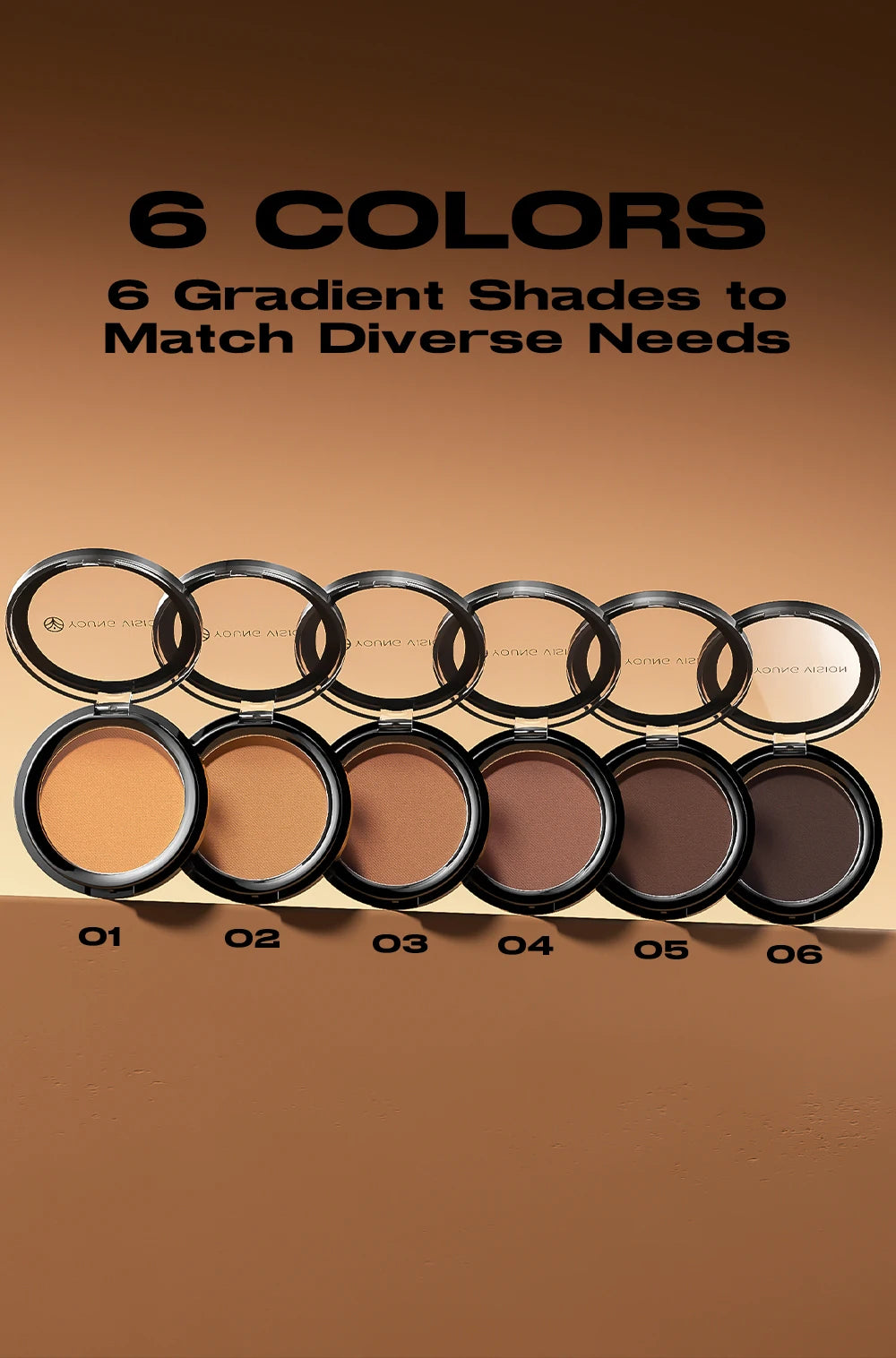 Polvo Bronceador Mate Sedoso para Fijar Maquillaje, Contorno Facial, Larga Duración, Corrector 3D, Paleta de Sombras para Contorno Profundo de Nariz
