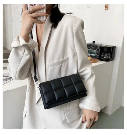 Bolso de Hombro para Mujer de Marca de Moda, Pequeño, de Cuero PU, Bandolera Femenina, Tendencia Clásica, Bolso de Mano para Mujer