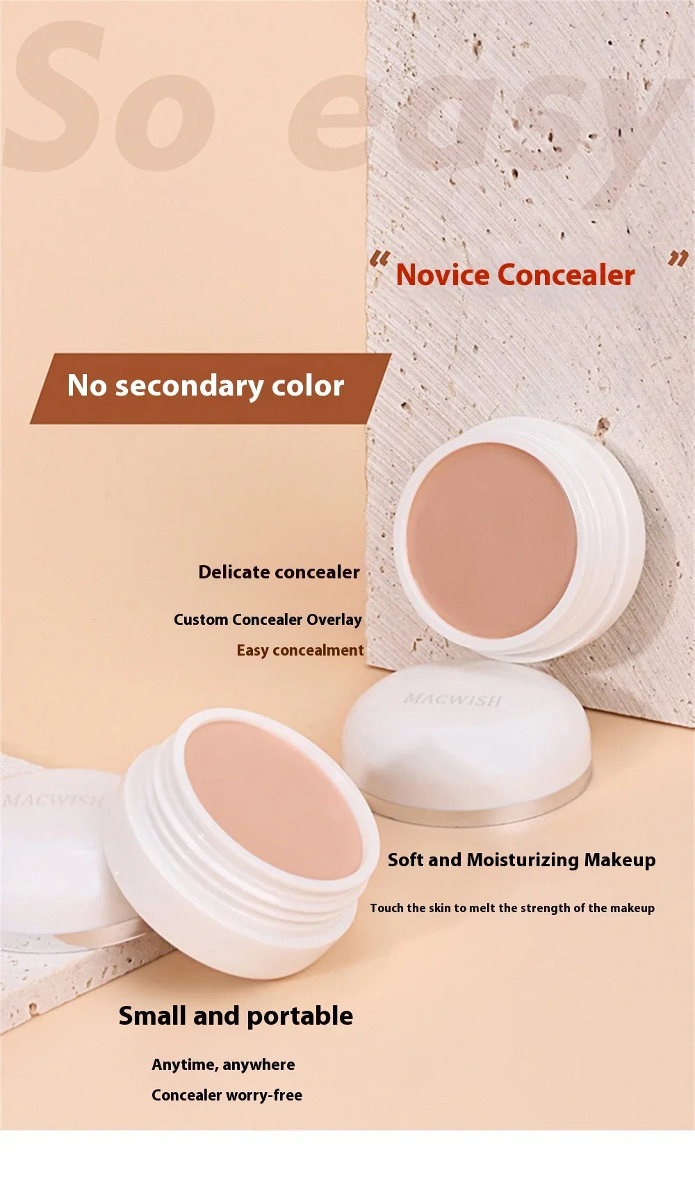 Corrector de Alta Cobertura Cubrir Antiojeras Pecas Base de Maquillaje Duradera a Prueba de Agua BB Cream para el Rostro