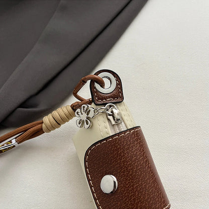 Bolso Monedero Mini de Moda Exquisito de Venta Caliente, Color Sólido Simple, Estilo Coreano, Bolsa de Maquillaje de Almacenamiento para Mujeres,