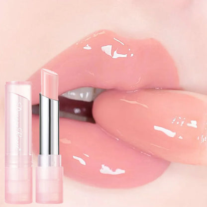 Bálsamo labial de cambio de color de gelatina con cambio de temperatura, hidratante, difícil de desvanecer, lindo lápiz labial color rosa, cuidado de los labios, 1 pieza