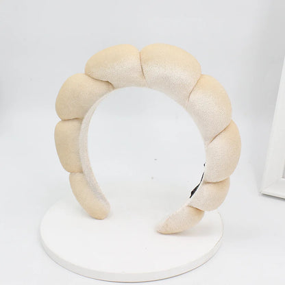 Sponge Spa Headband Velvet Washing Face Wide Padded Headband Skin Care Makeup Removal Shower for Women Girls Hair Accessories