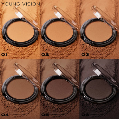 Polvo Bronceador Mate Sedoso para Fijar Maquillaje, Contorno Facial, Larga Duración, Corrector 3D, Paleta de Sombras para Contorno Profundo de Nariz