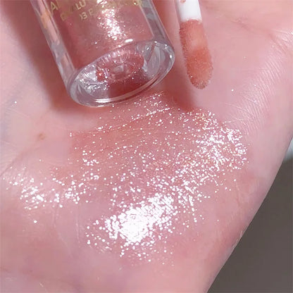 Brillo de Labios con Purpurina Diamante a Prueba de Agua 5 Colores Brillo de Labios Líquido con Purpurina Centelleante Brillo de Labios con Perla Diamante Maquillaje de Labios Sexy