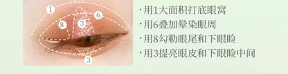 Set de Paleta de Maquillaje Sombras de Ojos Altamente Pigmentadas Paleta a Prueba de Agua, Paleta de Sombras de Ojos con Brillo Natural Brillo para ojos