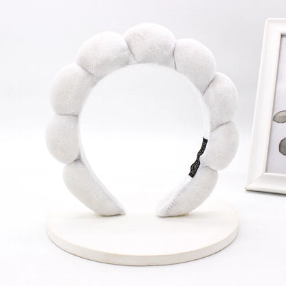 Sponge Spa Headband Velvet Washing Face Wide Padded Headband Skin Care Makeup Removal Shower for Women Girls Hair Accessories