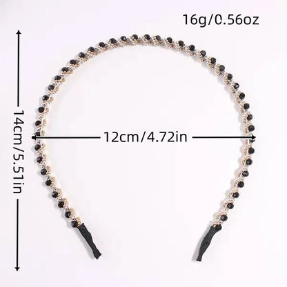 Fashion Women Hair Hoop Ladies Crystal Rhinestone Pearl Hairband Headband Head Piece Hair Band Accessories