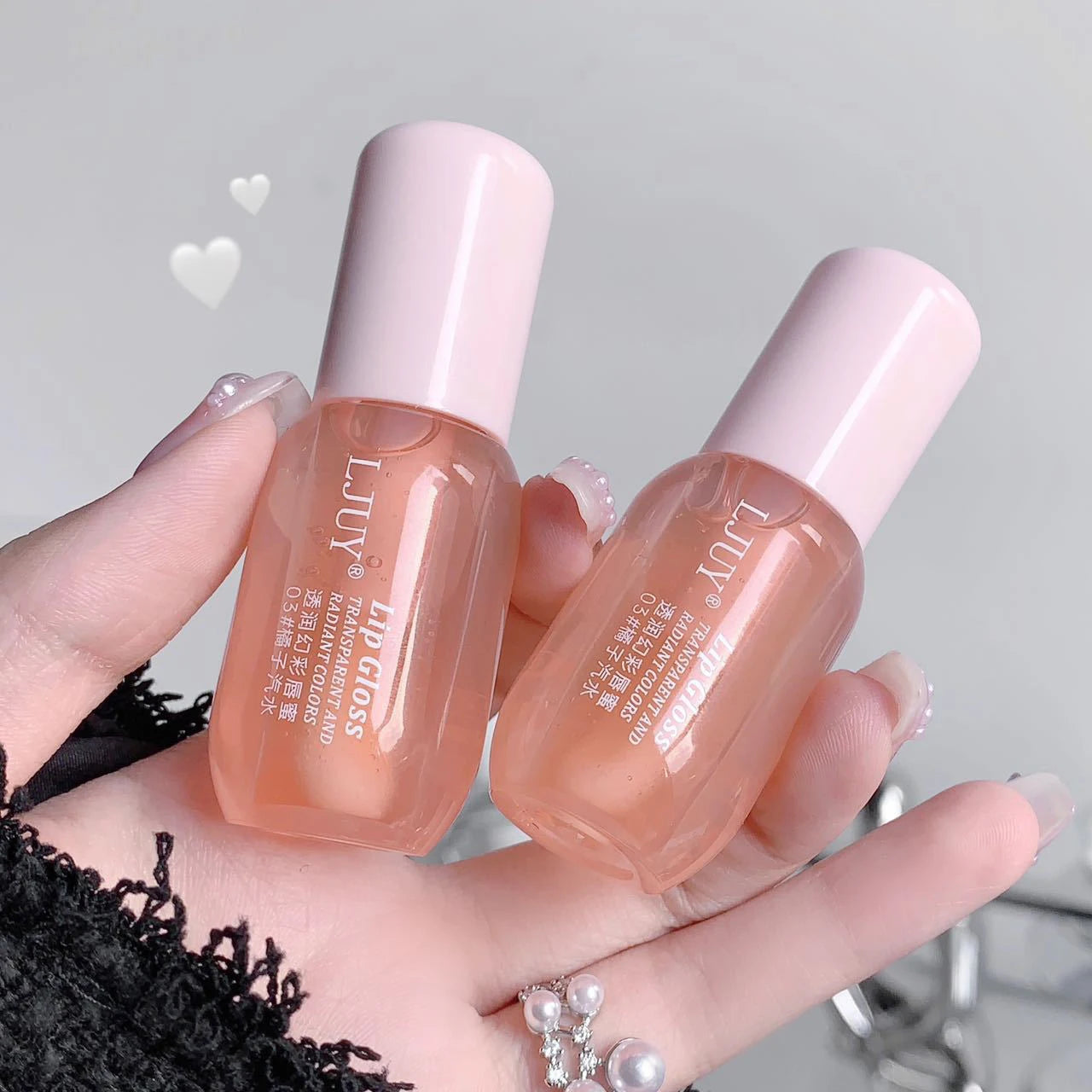 Aceite Labial de Cristal de Fruta Hidratante Brillo Labial Transparente de Vidrio Voluminizador Suero Labial Transparente Cuidado de Labios Maquillaje Cosméticos