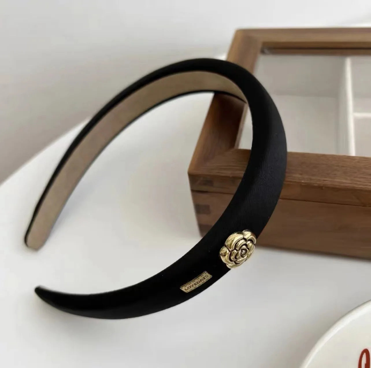 1 diadema retro para peinado color negro de abeja retro y clásico para mujeres, niñas, diadema de moda versátil francesa, accesorios para el cabello