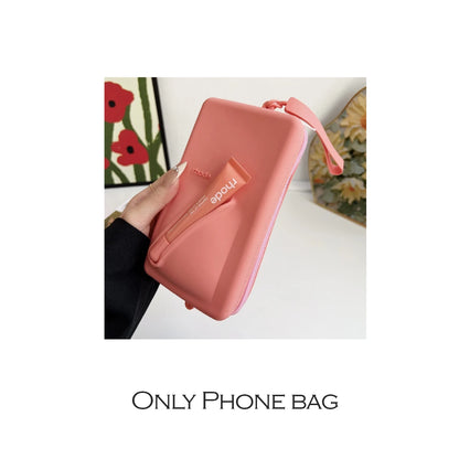 Juego de Bolsas de Silicona para Teléfono + Bolsa de Cosméticos Correa Larga Ajustable Bolsas de Mujer a la Moda