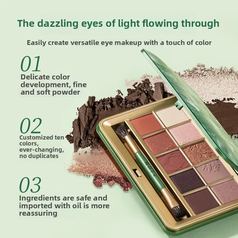 Set de Paleta de Maquillaje Sombras de Ojos Altamente Pigmentadas Paleta a Prueba de Agua, Paleta de Sombras de Ojos con Brillo Natural Brillo para ojos