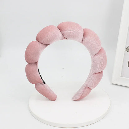 Sponge Spa Headband Velvet Washing Face Wide Padded Headband Skin Care Makeup Removal Shower for Women Girls Hair Accessories