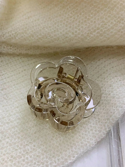 3 hair grab Sweet Jelly camellia grab clip Back of head Flower Shark clip Premium hair accessories