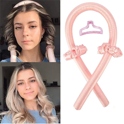 Diadema Rizador Sin Calor Varilla Sin Calor Rizos de Seda Cinta Rulos para el Cabello para Dormir Diadema Suave Rizadores Perezosos Herramientas de Estilizado del Cabello