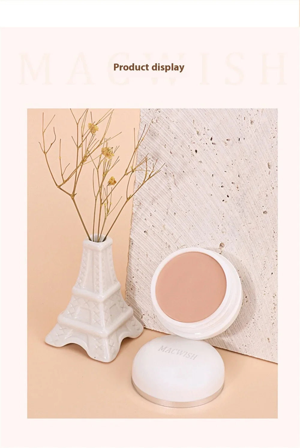 Corrector de Alta Cobertura Cubrir Antiojeras Pecas Base de Maquillaje Duradera a Prueba de Agua BB Cream para el Rostro