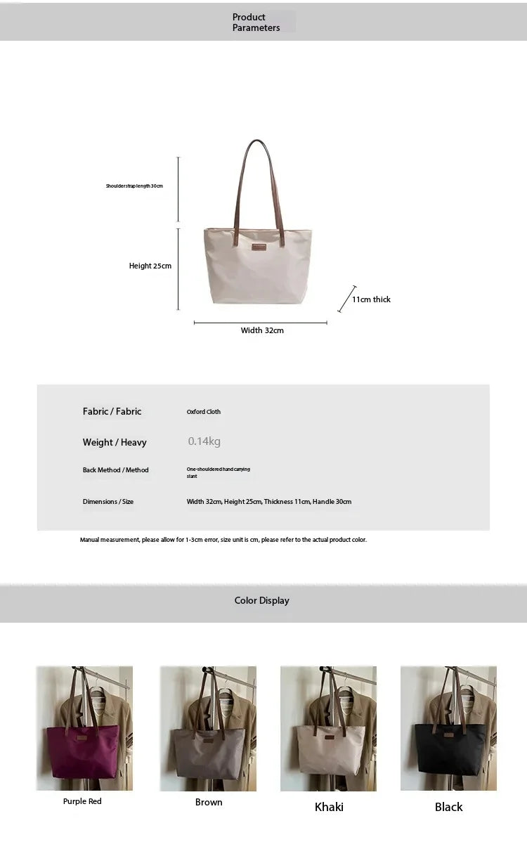 Bolsa casual para Casual para mujer tela Oxford, al hombro, ideal para usar en el colegio para tu compu aprueba de agua, gran capacidad para meter todo lo que ocupas en el día a día