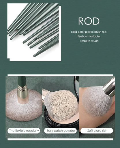 14 piezas de brochas de maquillaje suaves y esponjosas, herramientas cosméticas, polvo, sombra de ojos, base, rubor, para difuminar, brocha de belleza para maquillaje